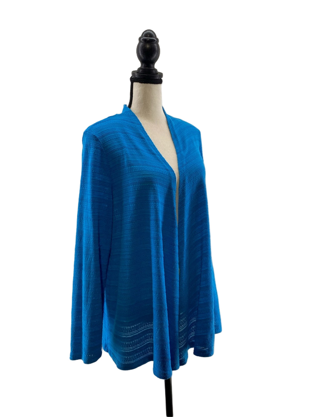 FASHION BUG Women’s Electric Blue Knit Open Cardigan—XL